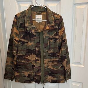 Madewell Camouflage Jacket - Green and Brown